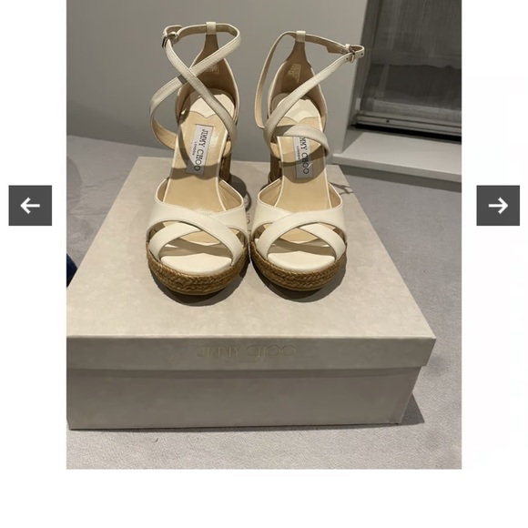 Jimmy Choo Alanah 80 Leather wedge - Picture 2 of 3